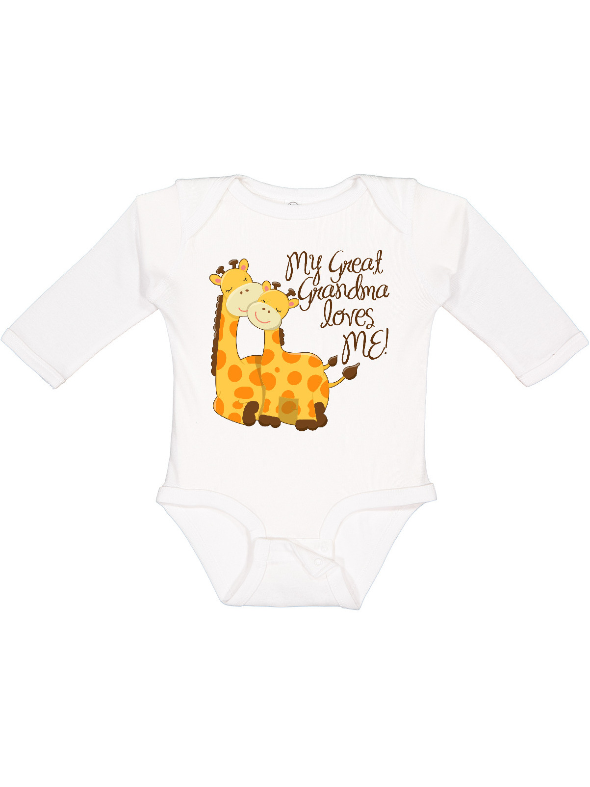 Inktastic My Great Grandma Loves Me! Boys or Girls Long Sleeve Baby Bodysuit